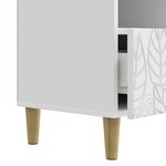 vidaXL Meuble TV 102 x 34 5 x 50 cm Blanc Bois d'ingénierie