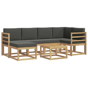 vidaXL Ensemble de canapés d'extérieur 7 pc Blanc et anthracite