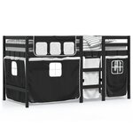 vidaXL Lit mezzanine enfants avec rideaux sans matelas 90x190 cm