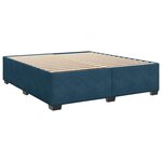 vidaXL Sommier à lattes de lit et matelas Bleu 200x200 cm velours