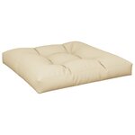 vidaXL Coussin de canapé palette beige 70x70x12 cm