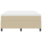 vidaXL Lit à ressorts Gris clair et blanc 160 x 200 cm