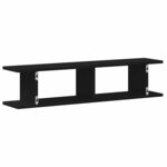 vidaXL Étagères murales 2 Pièces chêne noir 90x18x20 cm bois d'ingénierie
