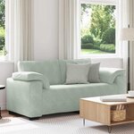 vidaXL Canapé causeuse gris clair 140 cm velours