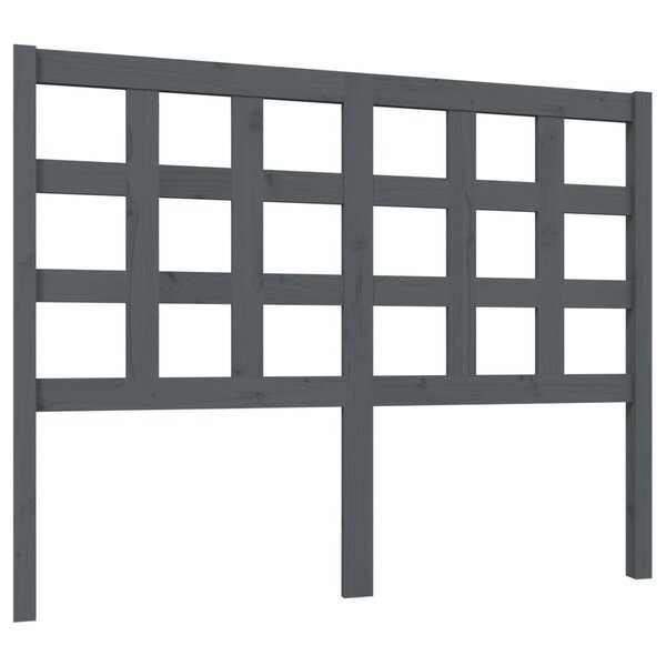 vidaXL Tête de lit Gris 125 5x4x100 cm Bois massif de pin