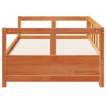 vidaXL Lit de jour sans matelas cire marron 80x200 cm bois pin massif
