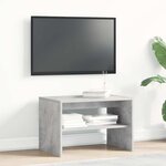 vidaXL Meuble TV gris béton 60x40x40 cm bois d'ingénierie