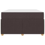 vidaXL Cadre de lit avec matelas Marron foncé 120 x 190 cm tissu