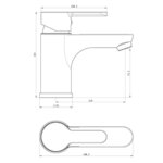 EISL Mitigeur de lavabo DIZIANI blanc-chrome