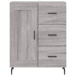 vidaXL Buffet haut Sonoma gris 69 5x34x180 cm Bois d'ingénierie