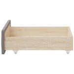 vidaXL Tiroirs de lit 2 Pièces taupe bois d'ingénierie et tissu