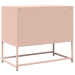 vidaXL Meuble TV rose 68x39x60 5 cm acier laminé à froid