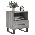 vidaXL Table de chevet sonoma gris 40x35x47 5 cm bois d’ingénierie