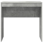 vidaXL Bureau d'écriture moderne Gris béton
