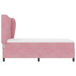 vidaXL Lit à ressorts avec matelas Rose 160 x 200 cm Velours