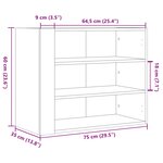 vidaXL Armoire murale chêne marron 75x35x60 cm bois d'ingénierie