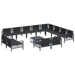 vidaXL Ensemble de canapé de jardin 13 Pièces Anthracite Acier