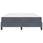 vidaXL Lit boxspring avec matelas Gris foncé 140 x 190 cm Velours
