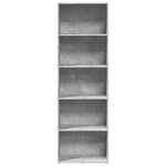 vidaXL Bibliothèque gris béton 60x30x189 cm bois d'ingénierie