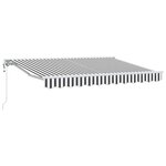 vidaXL Cadre d'auvent Anthracite et blanc 350 x 200 cm