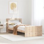 vidaXL Cadre de lit avec tête de lit sans matelas 90x200 cm