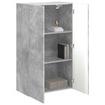 vidaXL Meuble TV mural Gris béton 59 5 x 31 x 100 cm Bois d'ingénierie