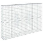 vidaXL Panier gabion avec couvercle 300x50x200 cm fer galvanisé