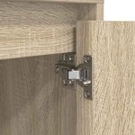 VidaXL Table de chevet avec lumières LED chêne sonoma 38x34x50 cm