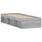 vidaXL Cadre de lit sonoma gris 75x190 cm petit simple