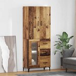 vidaXL Haut Armoire Bois Ancien 69 5 x 34 x 180 cm Bois d'ingénierie