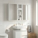 vidaXL Armoire murale de salle de bain Blanc 20 x 10 x 60 5 cm