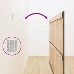 vidaXL Tête de lit murale Gris 204x3x110 cm Bois massif de pin