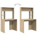 vidaXL Bureau Chêne sonoma 91 x 50 x 149 cm Bois d'ingénierie