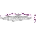vidaXL Matelas en mousse blanc 200x210 cm dureté H2 H3