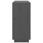 vidaXL Buffet Gris 111x34x75 cm Bois massif de pin