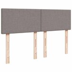 vidaXL Sommier à lattes de lit avec matelas Taupe 140x190 cm Tissu