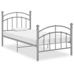 vidaXL Cadre de lit sans matelas gris métal 100x200 cm