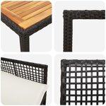 Ensemble de salle à manger vidaXL 3 pièces Noir Bois Durable