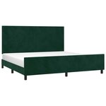 vidaXL Cadre de lit sans matelas vert foncé 200x200 cm velours