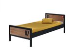 ALEX Lit Simple 90x200 pin massif + Sommier + Lit gigogne