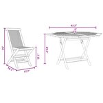 vidaXL Ensemble de salle à manger pour jardin 5 Pièces Marron Teck massif