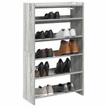 vidaXL Étagère à chaussures sonoma gris 60x25x100 cm bois ingénierie