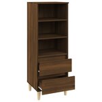 vidaXL Buffet haut Chêne marron 40x36x110 cm Bois d'ingénierie
