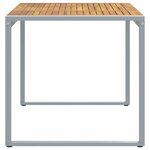 vidaXL Table de Jardin Gris 140 x 80 x 75 cm Bois d'Acacia Massif