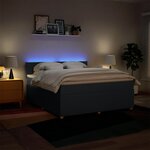 vidaXL Sommier à lattes de lit avec matelas Bleu 180x200 cm Tissu