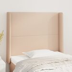 vidaXL Tête de lit avec oreilles Cappuccino 103x16x118/128 cm