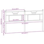 vidaXL Tête de lit chêne marron 160 cm bois d'ingénierie et acier