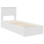 vidaXL Lit de Rangement Blanc 75 x 190 cm Bois d'ingénierie