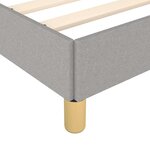 vidaXL Cadre de lit sans matelas gris clair 90x200 cm tissu