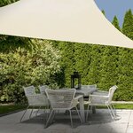 ProGarden Toile d'ombrage 3x3x3 m crème triangulaire